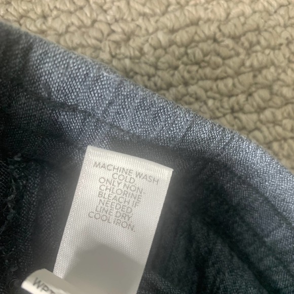 Pure Jill Womens Pants Size Large Blue Linen Cotton Blend Straight Leg Cropped - Picture 11 of 12